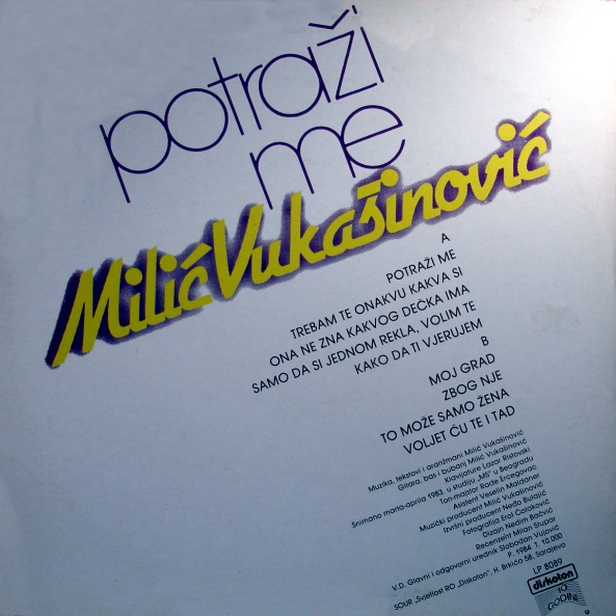 Milic Vukasinovic 1984 Potrazi me b
