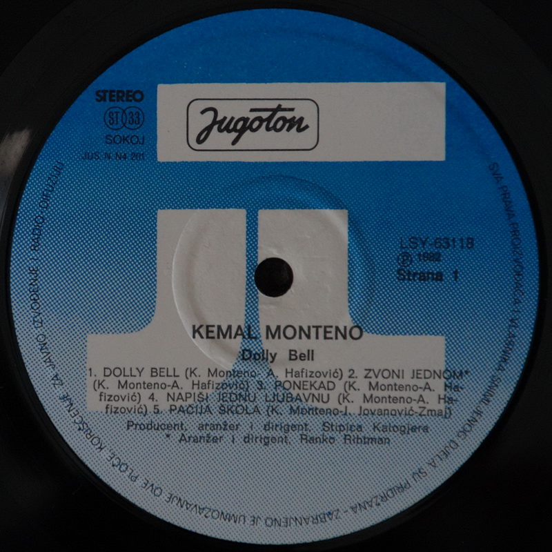 Kemal Monteno 1982 Dolly Bell vinil 1