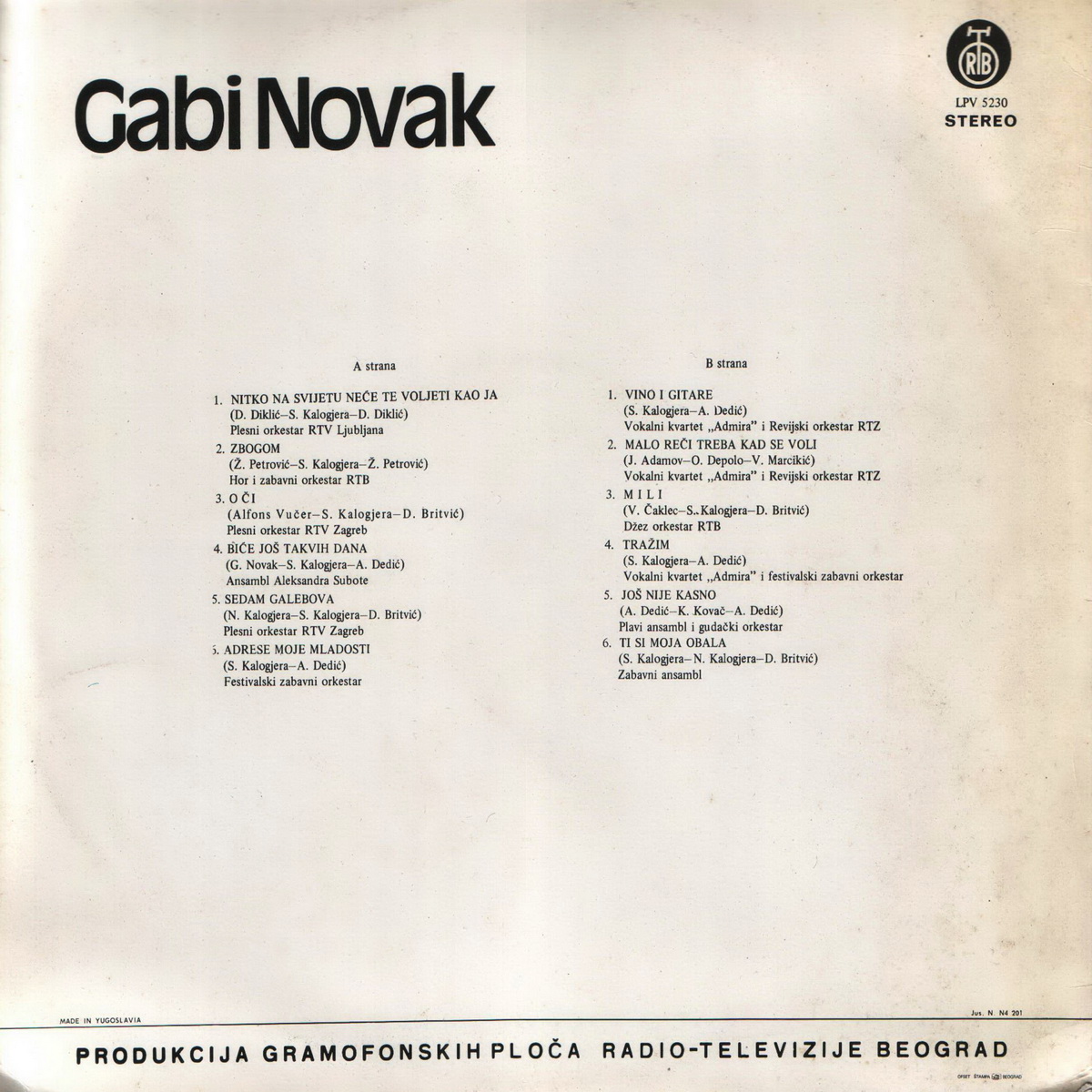 Gabi Novak 1973 Gabi 73 B