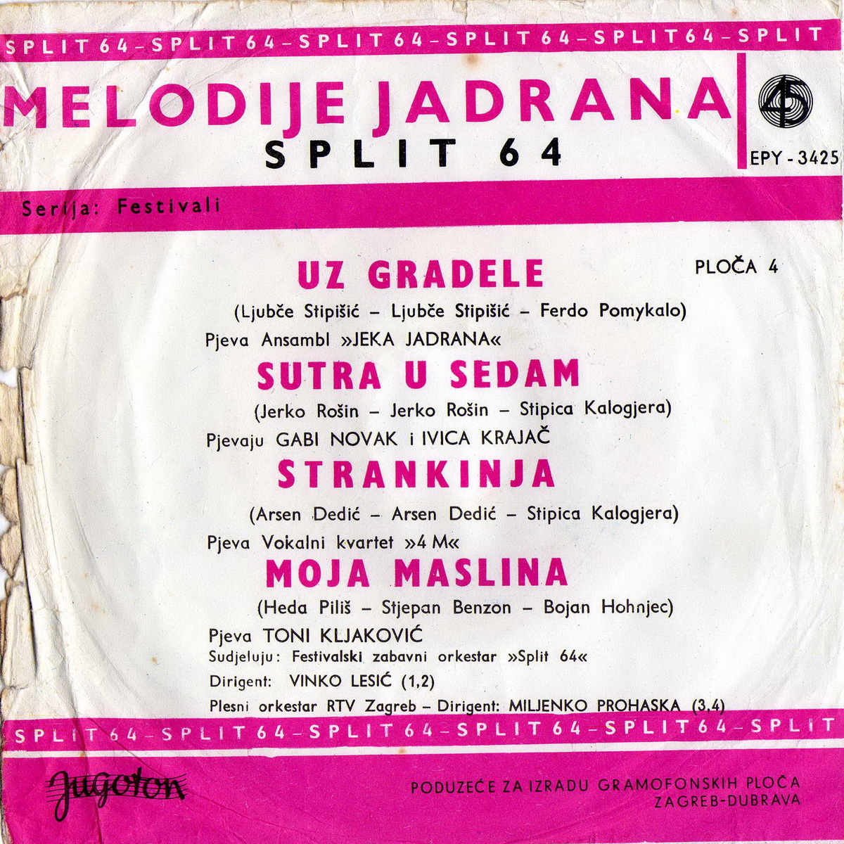 VA 1964 Split 64 Melodije Jadrana EP 4 b